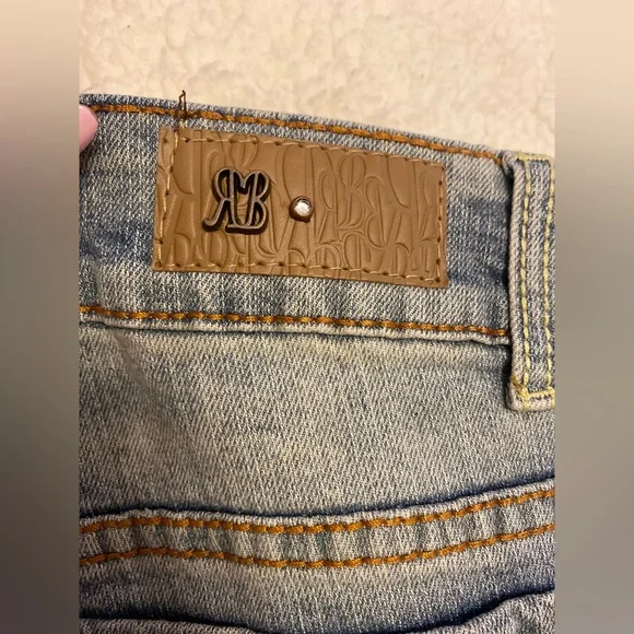 Royal Blue-bootcut torn jeans..size 9x39 - Picture 4 of 12